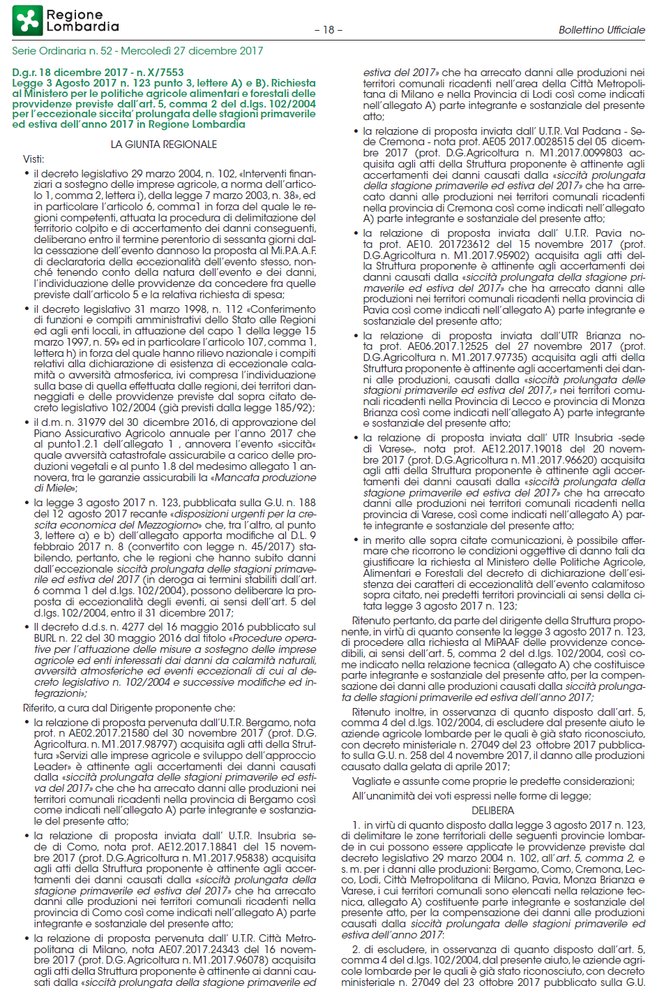 DGR n 7553 del 18 dicembre 2017 pag 1
